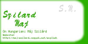 szilard maj business card