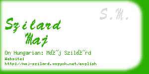 szilard maj business card